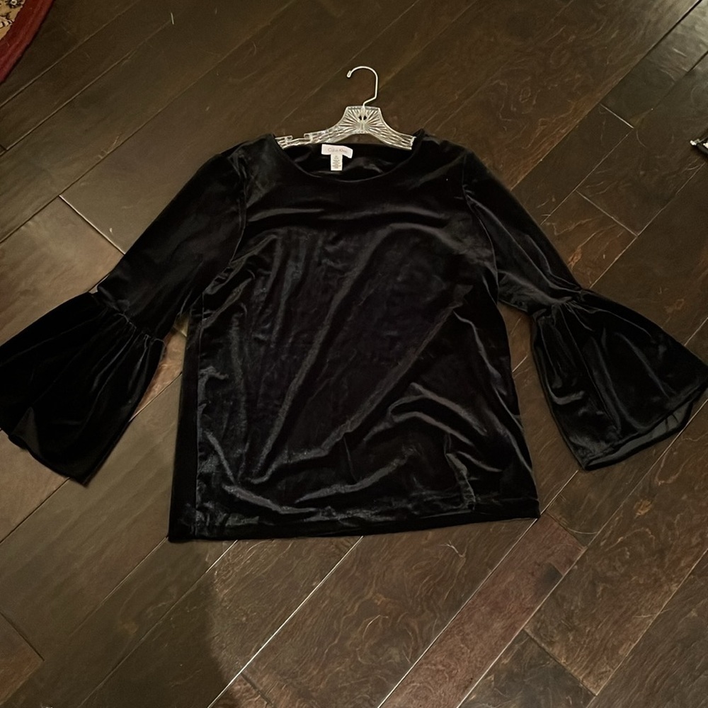 Calvin Klein Women’s Velour wide arm shirt - Picture 5 of 6